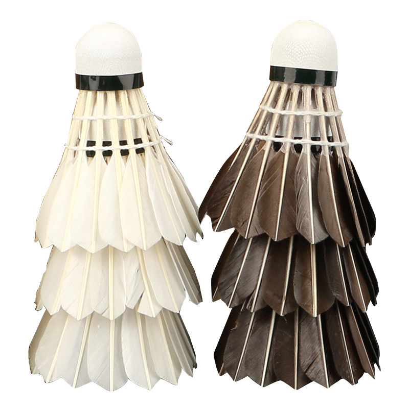 Factory Supply Competition Training High Quality Badminton Adult Durable 12 PCs Badminton Drake Feather Shuttlecock Wholesale