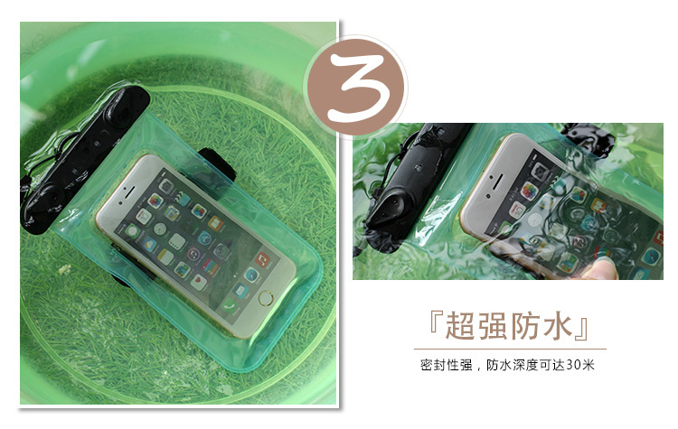 Smart Universal Phone Swimming Cellphone Waterproof Bag Swimming Waterproof Bag Swimming Bag Hanging Armband Dual-Use 64G