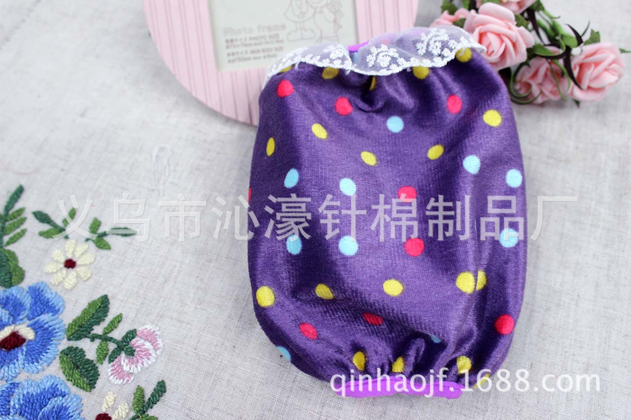 Factory direct super soft color polka dot sleeves stitching lace cuff sleeve shirt wholesale Factory direct super soft color polka dot sleeves stitching lace cuff sleeve shirt wholesale