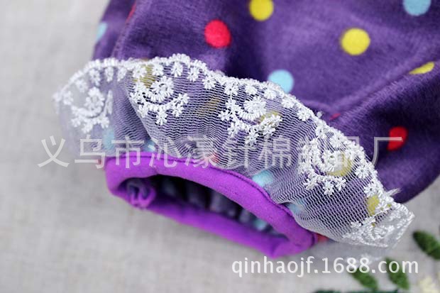 Factory direct super soft color polka dot sleeves stitching lace cuff sleeve shirt wholesale Factory direct super soft color polka dot sleeves stitching lace cuff sleeve shirt wholesale