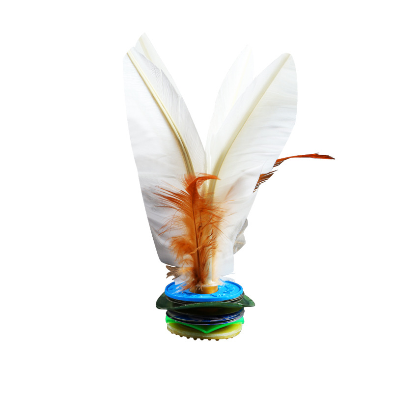 Kick Shuttlecock Game-Specific Fitness Shuttlecock Keys Kick-Resistant Mao Kindergarten Children Primary School Students Feather Pattern Shuttlecock