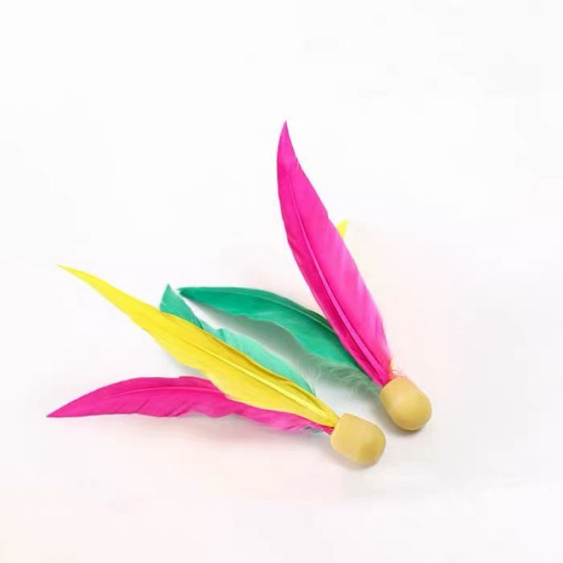Cricket Shuttlecock Battledore and Shuttlecock High-Elastic Badminton Adult and Children Entertainment Sports Beef Tendon Ball Durable High-Elastic Free Shipping