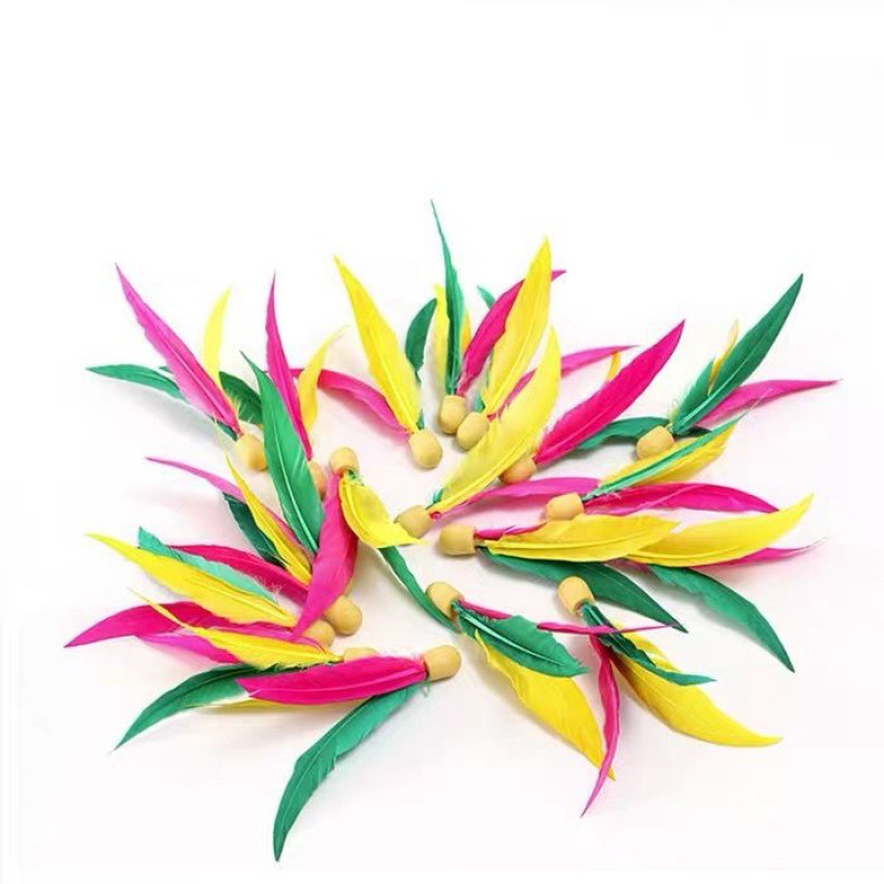 Cricket Shuttlecock Battledore and Shuttlecock High-Elastic Badminton Adult and Children Entertainment Sports Beef Tendon Ball Durable High-Elastic Free Shipping