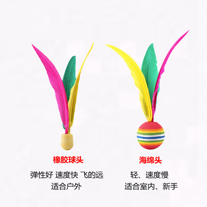 Cricket Shuttlecock Battledore and Shuttlecock High-Elastic Badminton Adult and Children Entertainment Sports Beef Tendon Ball Durable High-Elastic Free Shipping