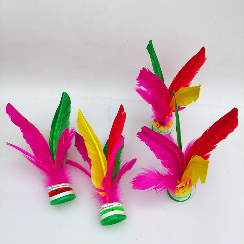Shuttlecock Children&#039;s Feather Thickening Heavy with Packaging Goose Feather Big Flower Student Shuttlecock Fitness Class Four Hair Color Shuttlecock