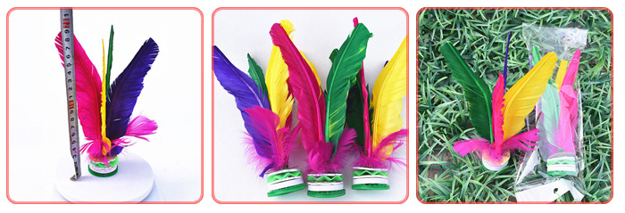 Shuttlecock Children's Feather Thickening Heavy with Packaging Goose Feather Big Flower Student Shuttlecock Fitness Class Four Hair Color Shuttlecock
