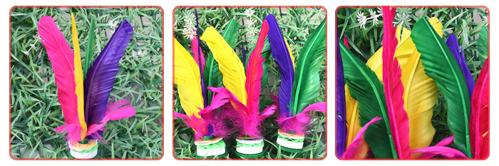 Shuttlecock Children's Feather Thickening Heavy with Packaging Goose Feather Big Flower Student Shuttlecock Fitness Class Four Hair Color Shuttlecock