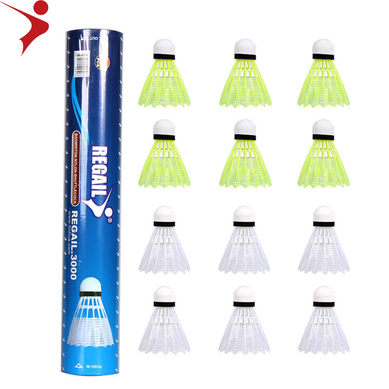 Regail Shuttlecock,badminton,Imitation nylon ball,12pcs pack
