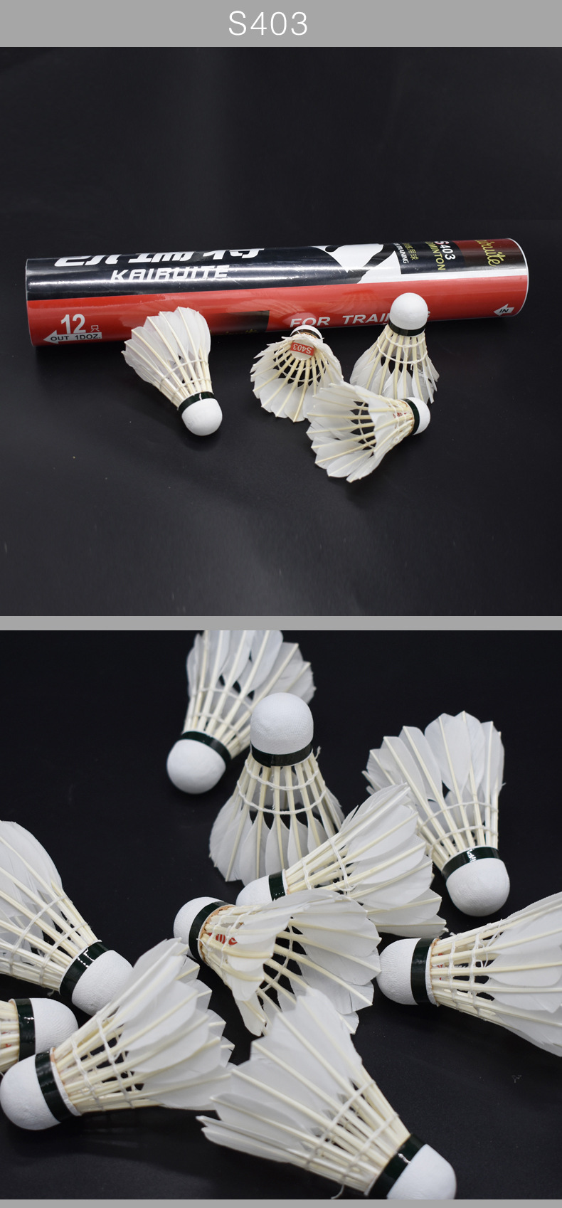 Karet Badminton Durable Durable Intermediate Training Badminton Indoor and Outdoor Training Shuttlecock