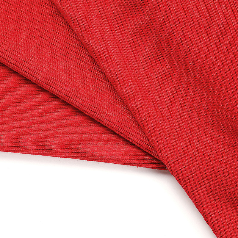 Factory Direct Sales SP Staple Fiber Spandex 2*2 Rib Cuff Neckline Waist of Trousers Rib Fabric