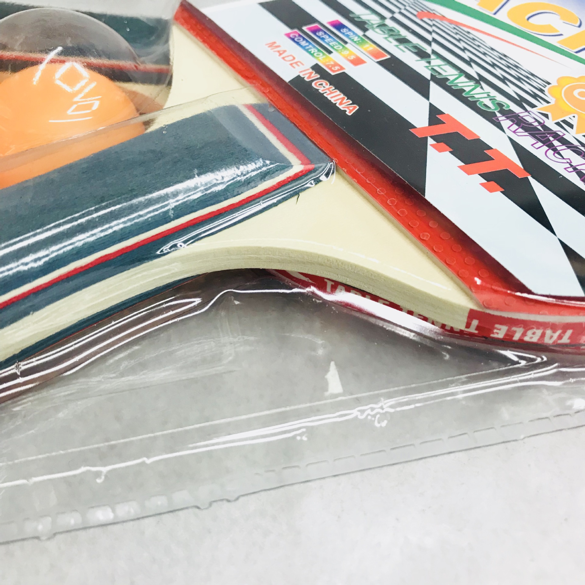 Manufacturer direct selling OULITE table tennis pats 1171 7 mm laminated color handle rubber sponge with two rows.