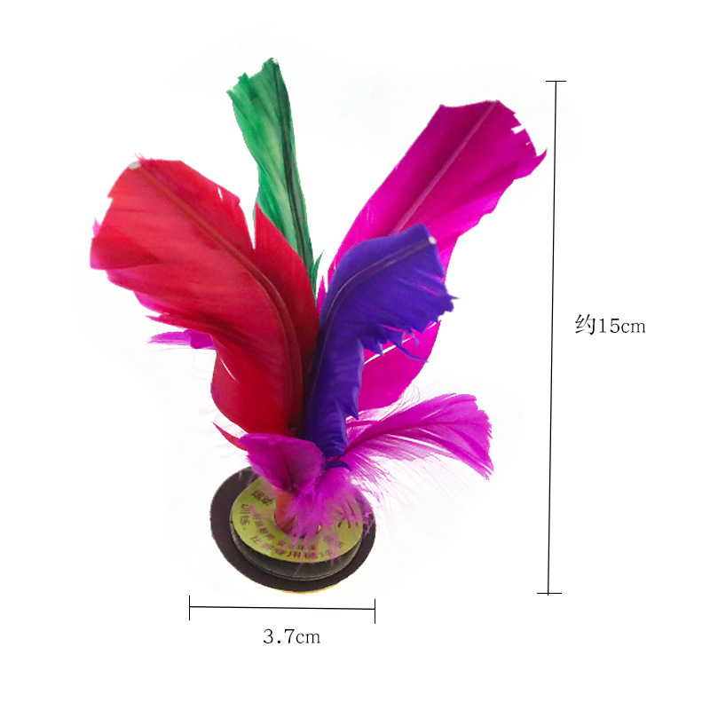 Handmade Goose Feather Shuttlecock Game-Specific Traditional Nostalgic Square Stall Hot Sale Children&#039;s Toys Factory Direct Sales