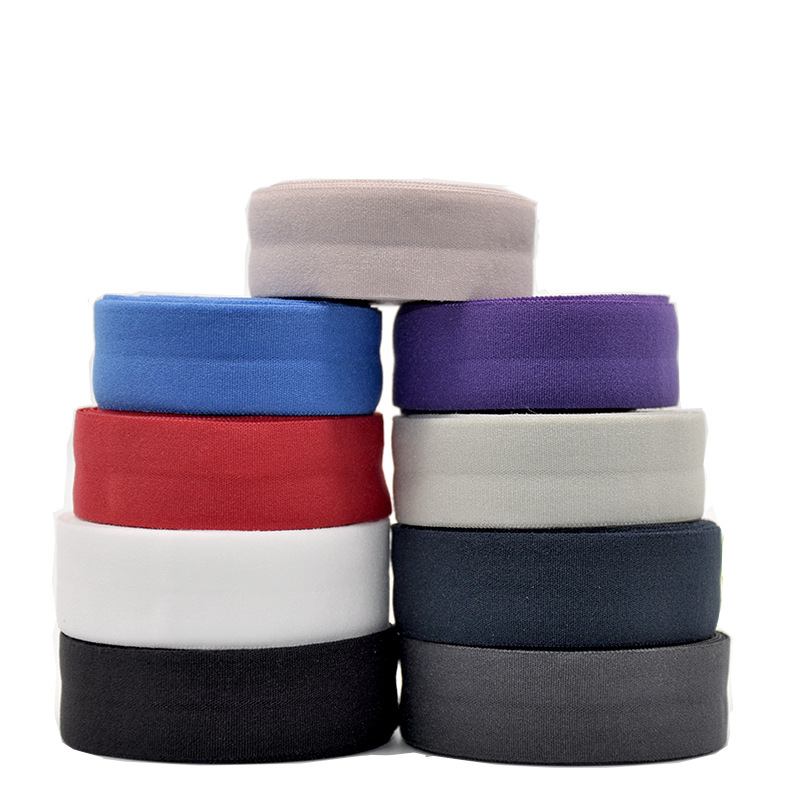 Ribbon Manufacturer 2cm Elastic Edge Taping Machine down Jacket Cuff Fold Trim Black and White Nylon Elastic Band