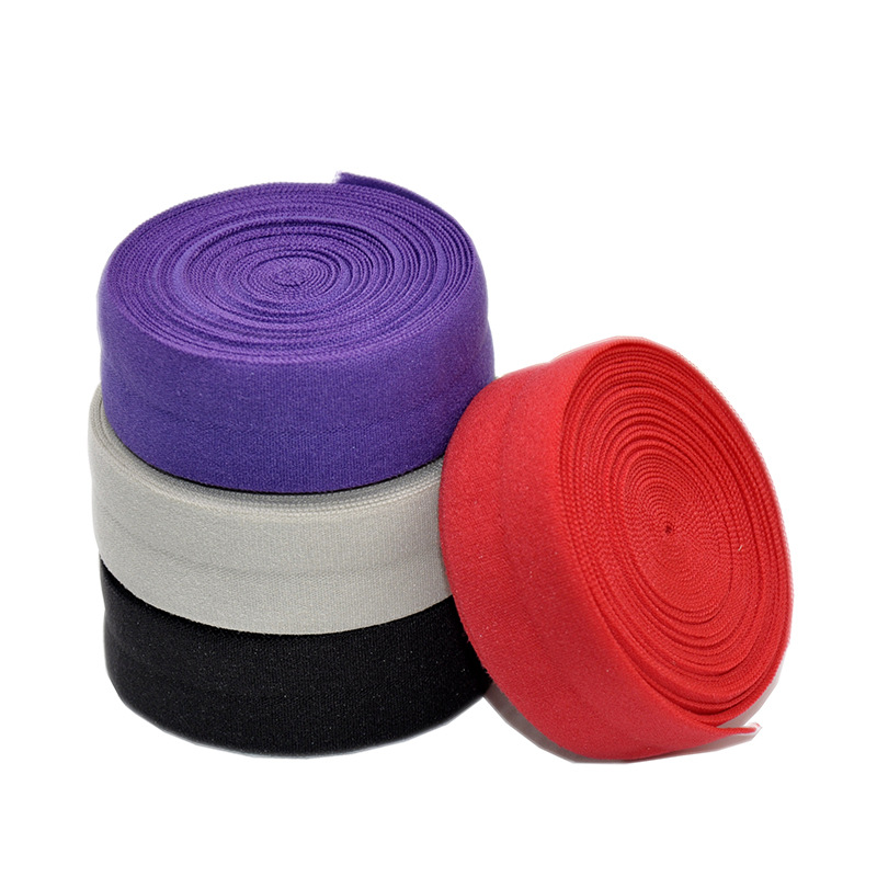 Ribbon Manufacturer 2cm Elastic Edge Taping Machine down Jacket Cuff Fold Trim Black and White Nylon Elastic Band