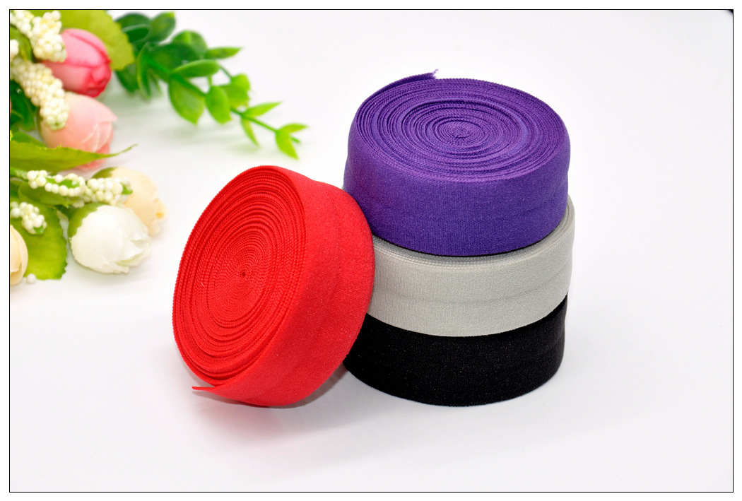 Ribbon Manufacturer 2cm Elastic Edge Taping Machine down Jacket Cuff Fold Trim Black and White Nylon Elastic Band
