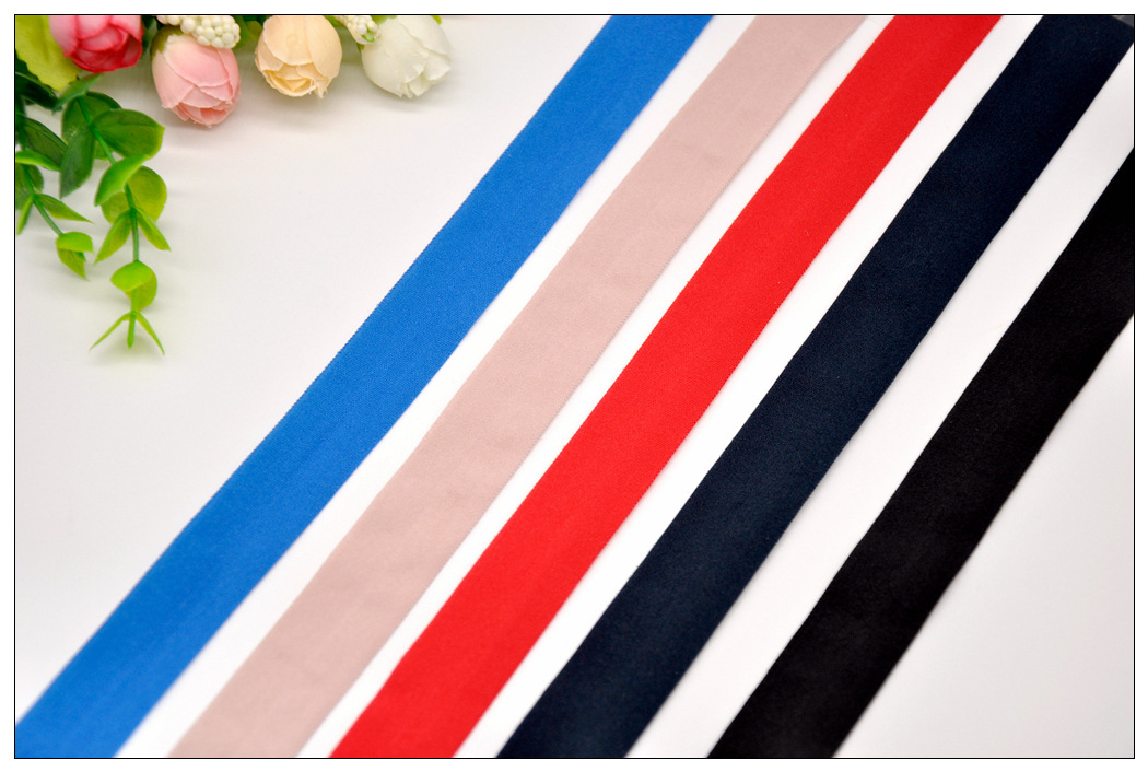 Ribbon Manufacturer 2cm Elastic Edge Taping Machine down Jacket Cuff Fold Trim Black and White Nylon Elastic Band