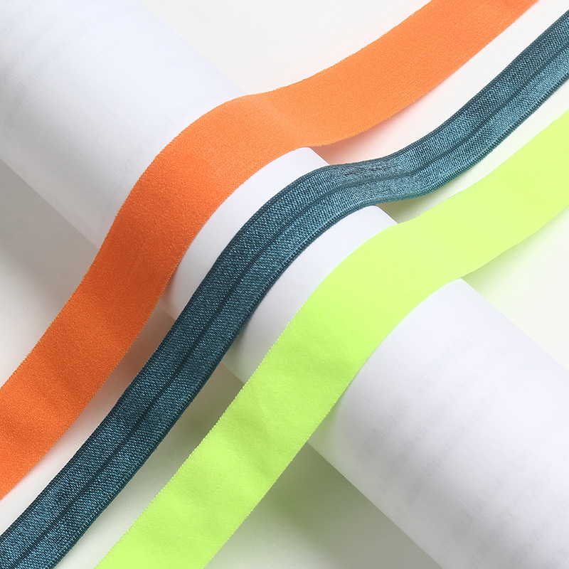 Elastic Band Elastic Edge Taping Machine down Jacket Cuff Trim Black and White Nylon Elastic Ribbon Fold Elastic Band