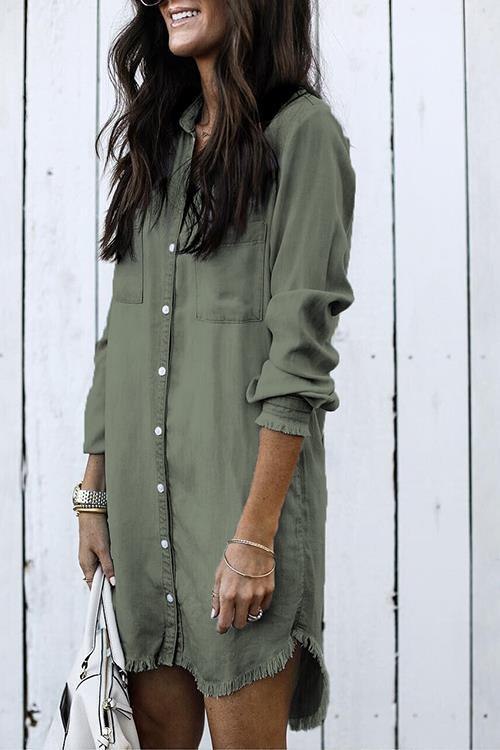American and foreign Trade Women's Clothing Independent Hot style fashion multicolor hem cuff fringe shirt American and foreign Trade Women's Clothing Independent Hot style fashion multicolor hem cuff fringe shirt