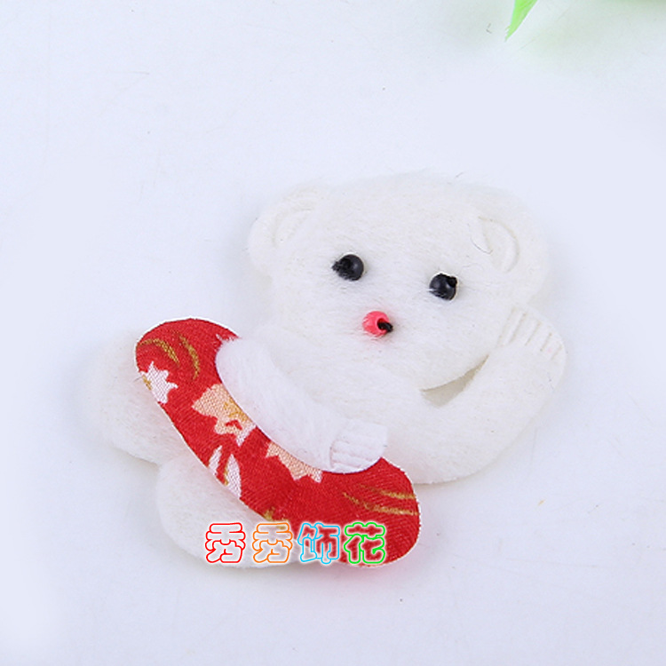 Cute Cartoon Bear Plush mobile phone accessories DIY cosmetic glove cuff fabric accessories Cute Cartoon Bear Plush mobile phone accessories DIY cosmetic glove cuff fabric accessories