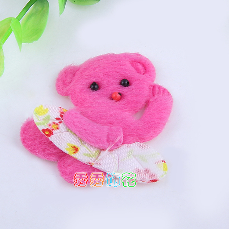 Cute Cartoon Bear Plush mobile phone accessories DIY cosmetic glove cuff fabric accessories Cute Cartoon Bear Plush mobile phone accessories DIY cosmetic glove cuff fabric accessories