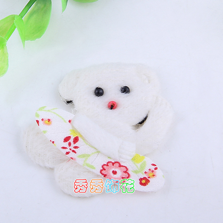 Cute Cartoon Bear Plush mobile phone accessories DIY cosmetic glove cuff fabric accessories Cute Cartoon Bear Plush mobile phone accessories DIY cosmetic glove cuff fabric accessories
