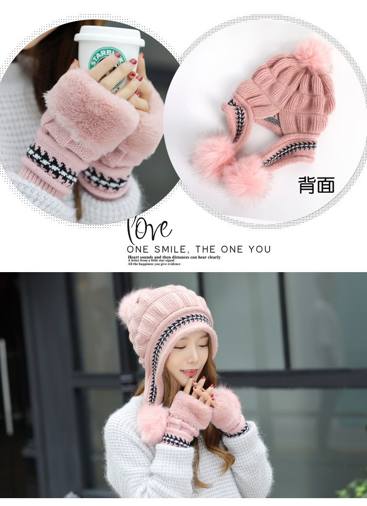 South Korea New Ladies Hat qiu dong kuan Wool Cap Shuttlecock after Opening Knitted Fleece Thickened Knitted Hat South Korea New Ladies Hat qiu dong kuan Wool Cap Shuttlecock after Opening Knitted Fleece Thickened Knitted Hat