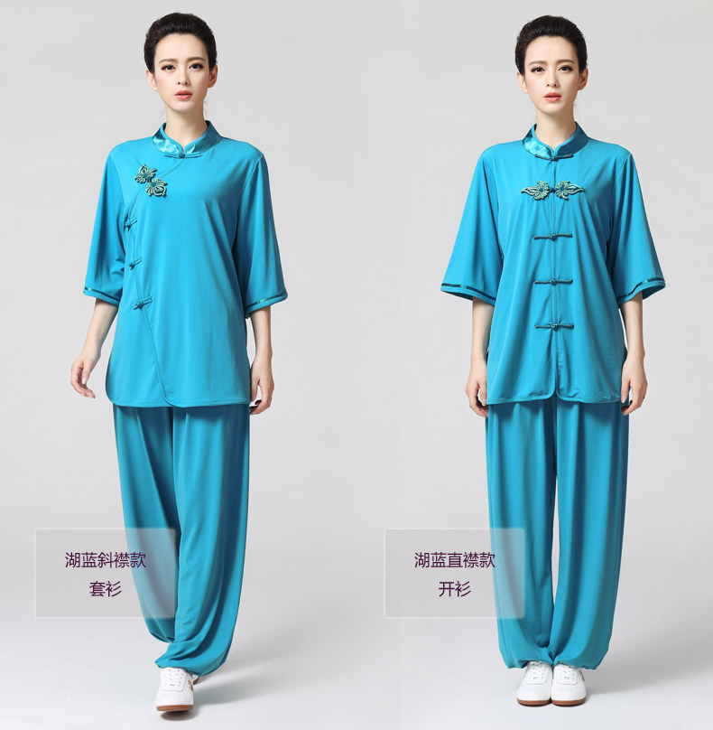New spring-summer short sleeve long sleeve ladies cuff exercises in taiji clothes exercise clothing clothing