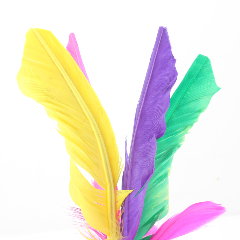 Feather Shuttlecock Adult Fitness Kindergarten Shuttlecock Chicken Feather Key Kick-Resistant Mao Jian Kick Shuttlecock Kick Shuttlecock Tendon Bottom