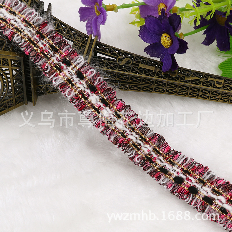 The Manufacturers sell exquisite ethnic clothing accessories, cotton computer jacquard Korean ribbon cuff decoration