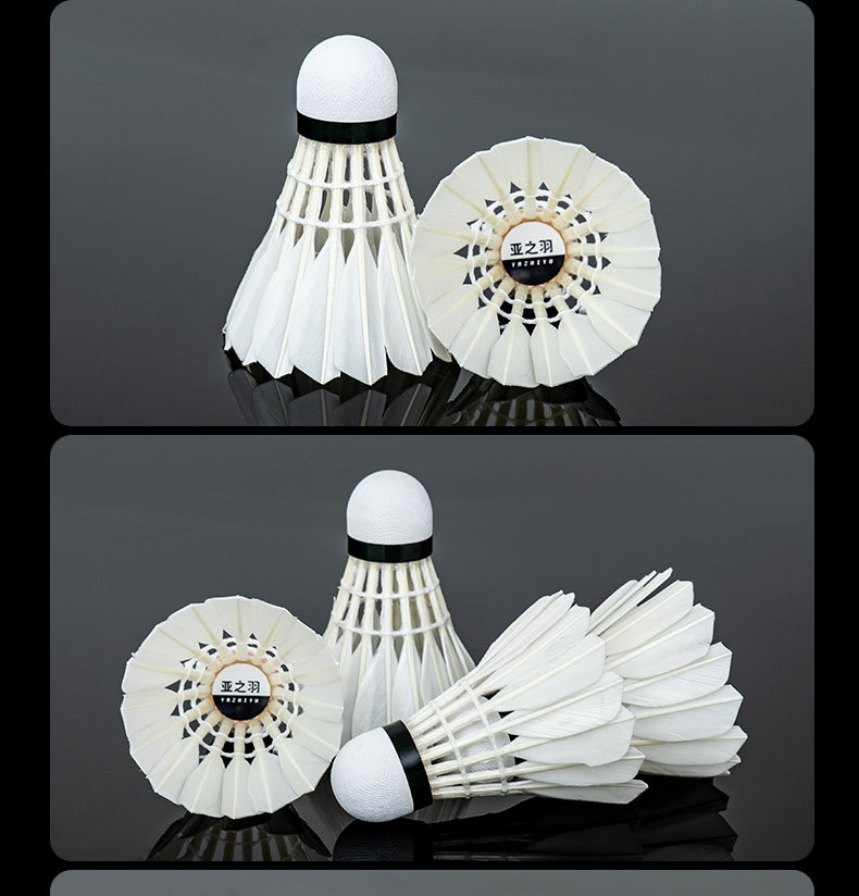 More than Specification 12 Pieces Stable Durable Not Broken Professional Competition Training Duck Feather Shuttlecock