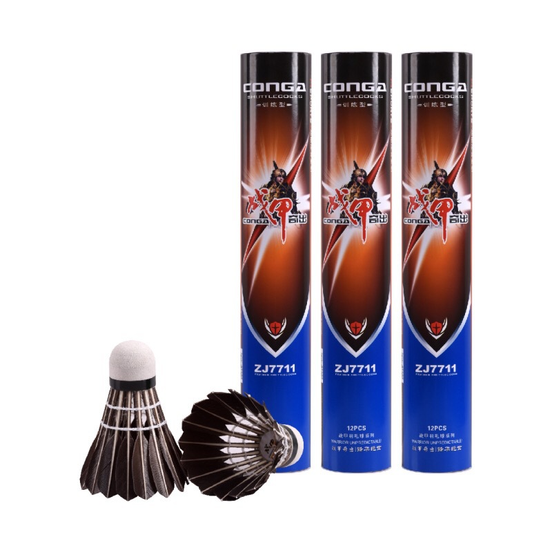 Cross-Border Armor 7711 Black Drake Feather Shuttlecock Competition Training Badminton Duck Feather Resistant to Playing Badminton Cross-Border Armor 7711 Black Drake Feather Shuttlecock Competition Training Badminton Duck Feather Resistant to Playing Badminton