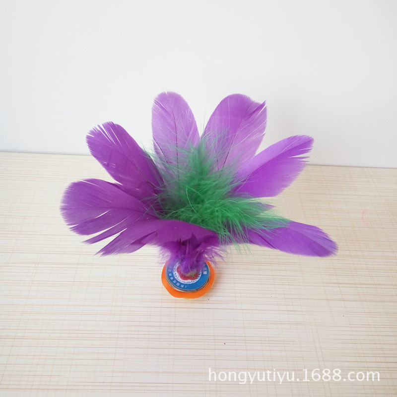 Factory direct selling small color lotus shuttlecock chicken goose feather students fitness entertainment competition 