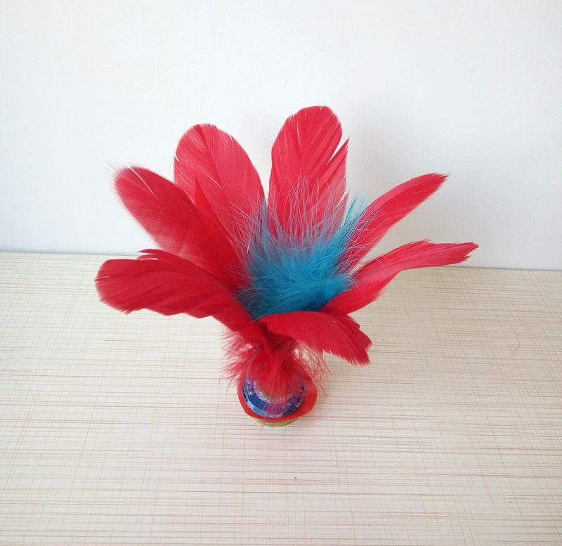 Manufacturer&#039;s direct sale of large color lotus shuttlecock chicken goose feather students fitness and entertainment 