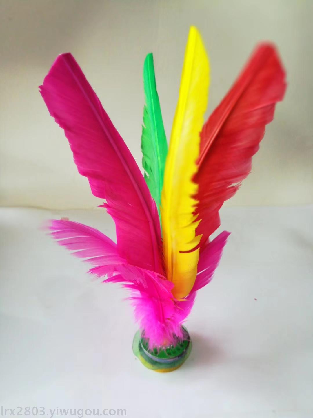 Feather shuttlecock and fire cock