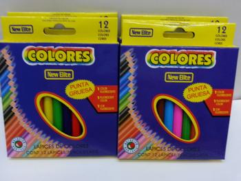 Short melon wooden marker Rod 12 color mini crayons compact color lead