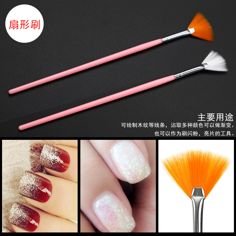 Nail Brush Set Wholesale 15 Sets of Pens Nail Brush Fluoresent Marker Line Drawing Pen Full Set Factory Direct Sales