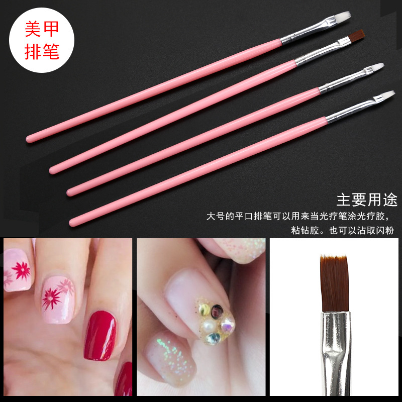 Nail Brush Set Wholesale 15 Sets of Pens Nail Brush Fluoresent Marker Line Drawing Pen Full Set Factory Direct Sales