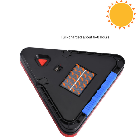 Solar Triangle Traffic Warning Light USB Charging Cob Flood Light Can Charge Mobile Phone Multifunctional Camping Light Solar Triangle Traffic Warning Light USB Charging Cob Flood Light Can Charge Mobile Phone Multifunctional Camping Light