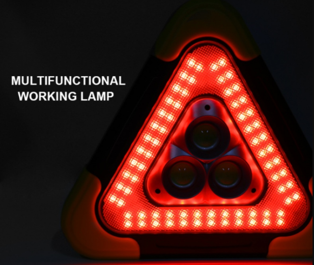 Solar Triangle Traffic Warning Light USB Charging Cob Flood Light Can Charge Mobile Phone Multifunctional Camping Light Solar Triangle Traffic Warning Light USB Charging Cob Flood Light Can Charge Mobile Phone Multifunctional Camping Light