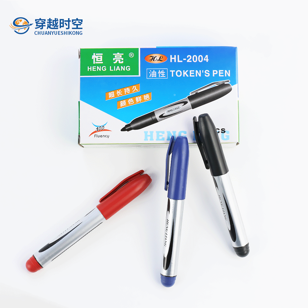 Spot Goods Marking Pen Wholesale Marker Black Oily Marking Pen Ink-Added ExPRESS Logistics Pen Factory Direct Sales