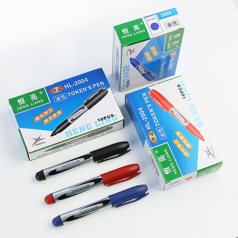 Spot Goods Marking Pen Wholesale Marker Black Oily Marking Pen Ink-Added ExPRESS Logistics Pen Factory Direct Sales