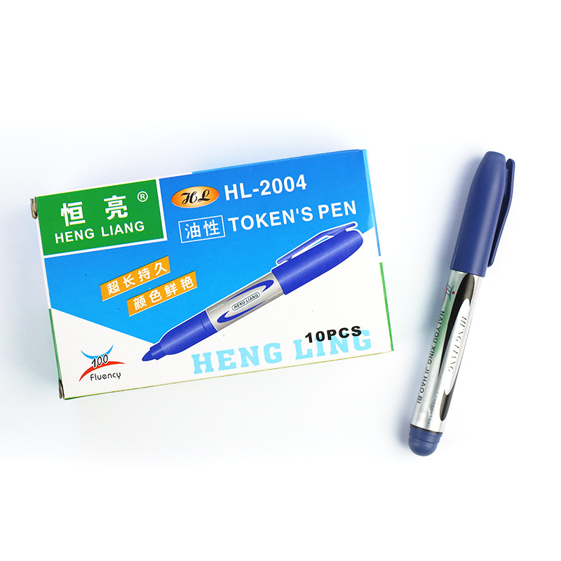 Spot Goods Marking Pen Wholesale Marker Black Oily Marking Pen Ink-Added ExPRESS Logistics Pen Factory Direct Sales