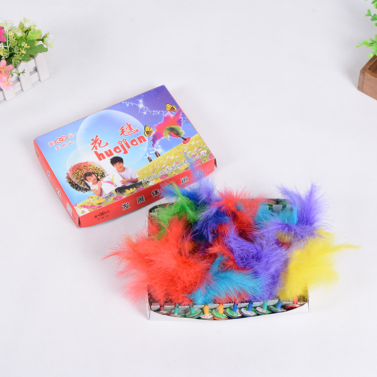 Wholesale Turkey Feather Shuttlecock Handmade Shuttlecock Handmade Sewing Old Time Childhood Turkey Feather Shuttlecock