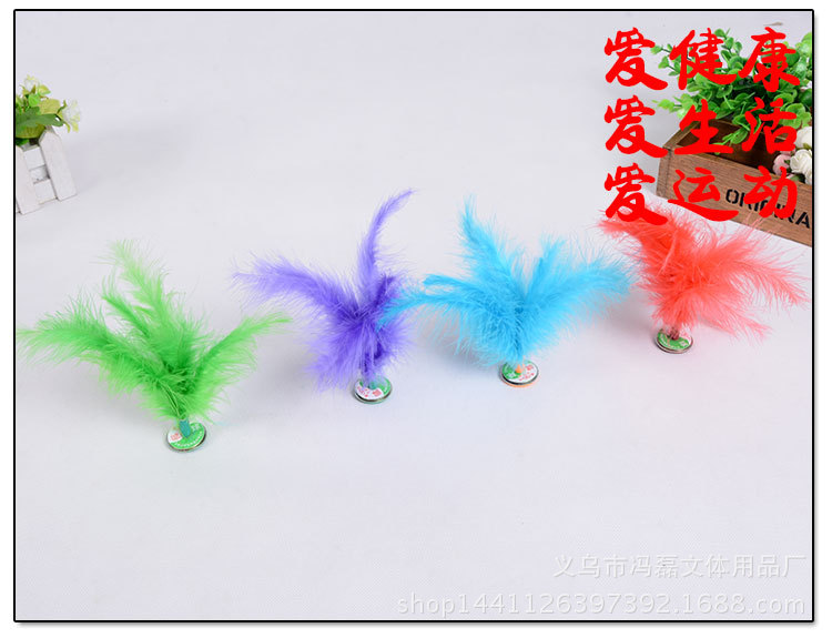 Wholesale Turkey Feather Shuttlecock Handmade Shuttlecock Handmade Sewing Old Time Childhood Turkey Feather Shuttlecock