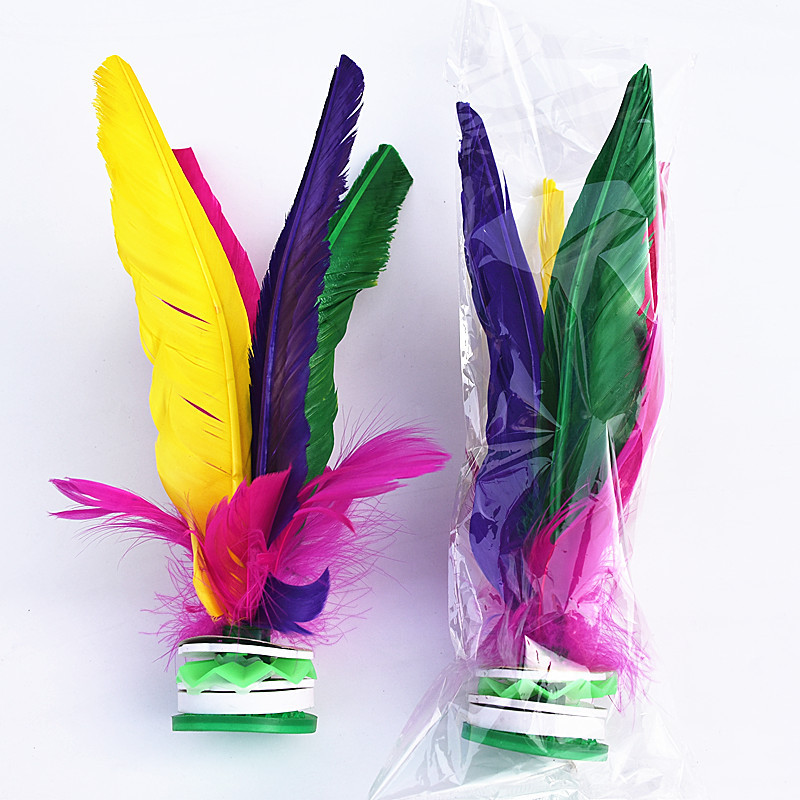 Shuttlecock Children&#039;s Feather Thickening Heavy with Packaging Goose Feather Big Flower Student Shuttlecock Fitness Class Four Hair Color Shuttlecock