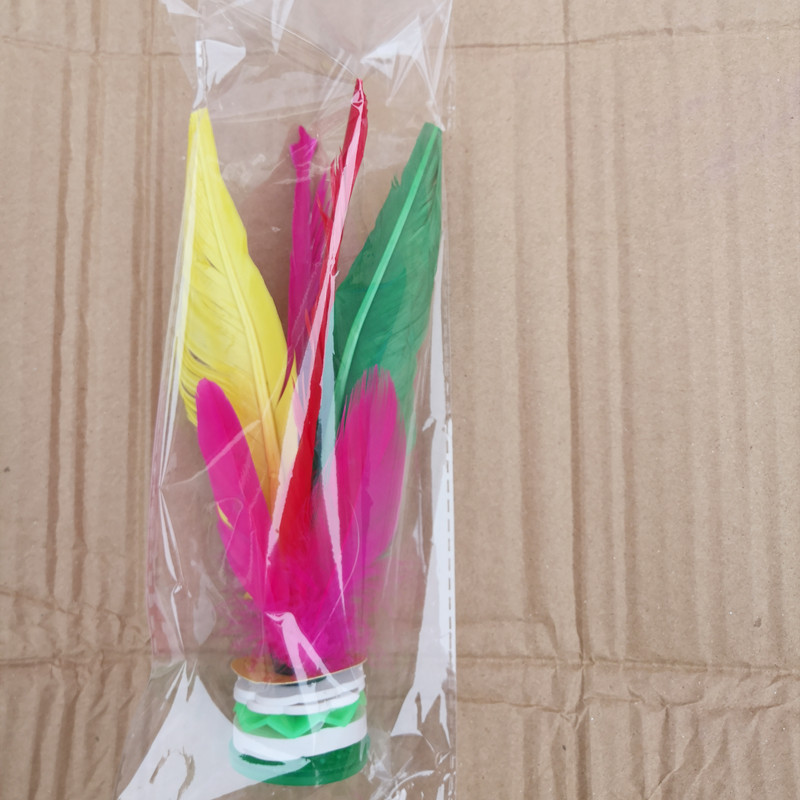 Shuttlecock Children&#039;s Feather Thickening Heavy with Packaging Goose Feather Big Flower Student Shuttlecock Fitness Class Four Hair Color Shuttlecock