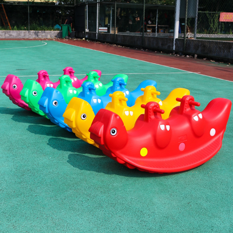 Kindergarten Rocker Equipment Small Wooden Horse Double Seesaw Outdoor Rocking Horse Children&#039;s Indoor Toys Wood Surf Balance Board