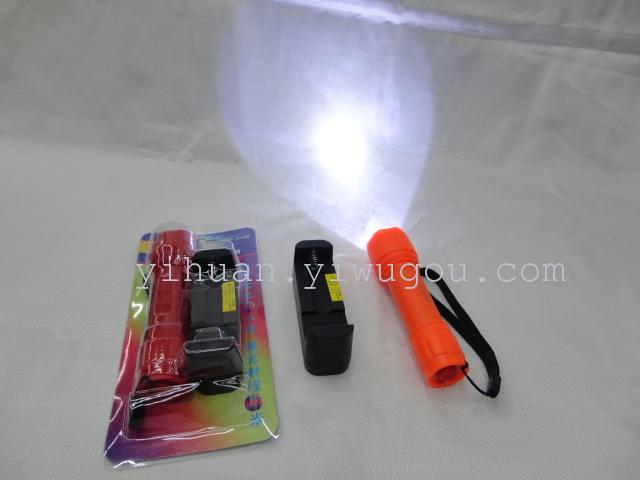 Ai Gefei lithium batteries waterproof plastic small flashlight LED flashlight emergency flashlight camping light