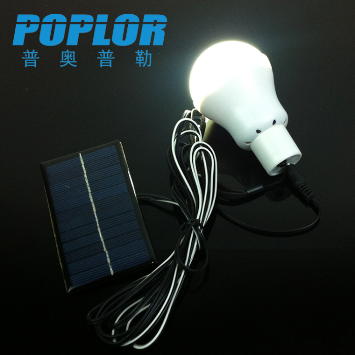 9W emergency light / solar charge LED light bulb / lithium battery / portable camping light