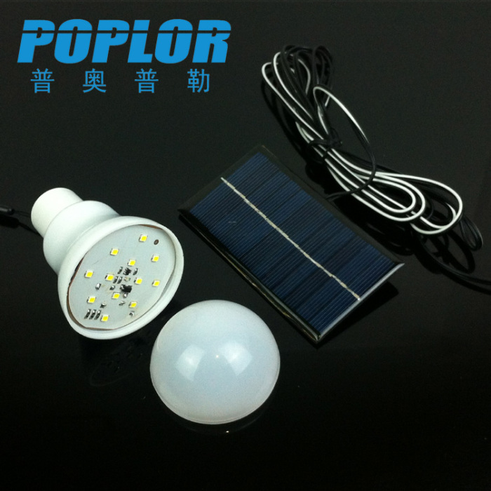 9W emergency light / solar charge LED light bulb / lithium battery / portable camping light